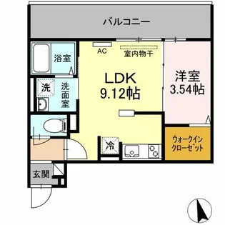 Ariga 10 D棟【3階】の間取り