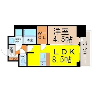 プレサンス桜通ザ・タイムズ【7階】の間取り