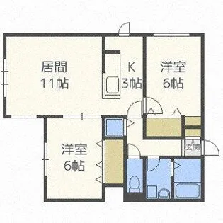 エルドラードウエスト【206号室】の間取り