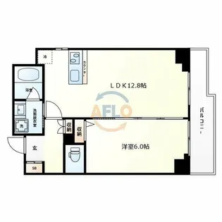 クレアーレ元町【4階】の間取り