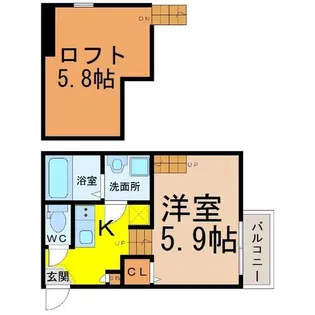 レーヴ・フルール【1階】の間取り