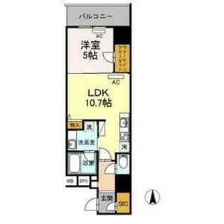 ダイワシティー大須【4階】の間取り