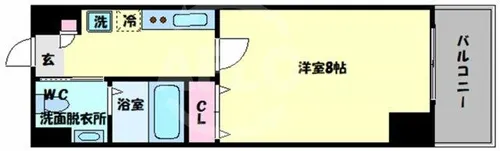 Park Lane Minami【8階】の間取り