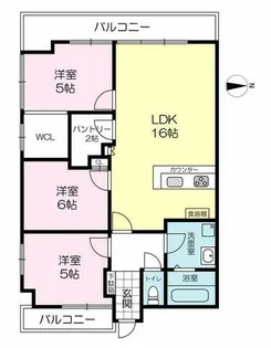 ライオンズマンション姫路平野町【503号室】の間取り
