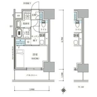 TENAS瑞穂通【5階】の間取り