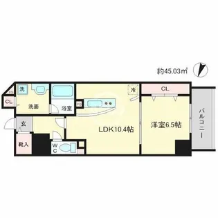 Y’s Court 東梅田【10階】の間取り