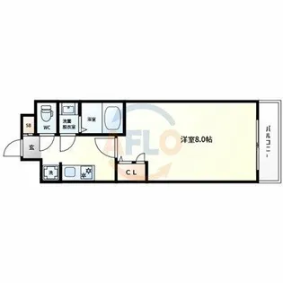 AXIS天神ノ森【3階】の間取り