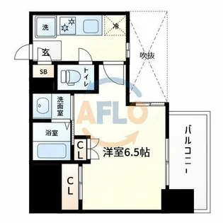 セレニテ難波グランデシュッド【13階】の間取り