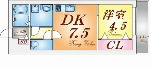 KTIレジデンス上沢【2階】の間取り