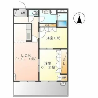 ロイヤルヒルズ上野【3階】の間取り