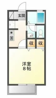 シャンテ・ラ・ヴィ北島 WEST【201号室】の間取り