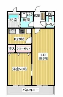 リバーウエスト 壱番館【305号室】の間取り