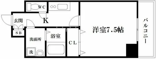 キャナル天満橋【802号室】の間取り