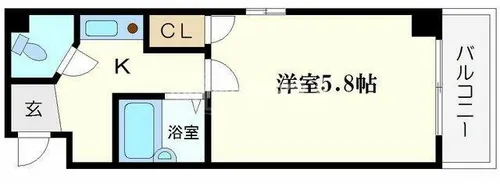 新町エビス【7階】の間取り