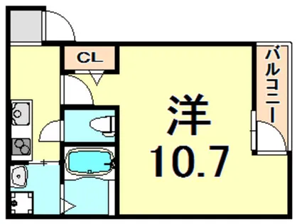 フジパレス長洲本通3番館【1階】の間取り
