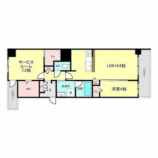 ルクスエテルナ江戸堀【8階】の間取り