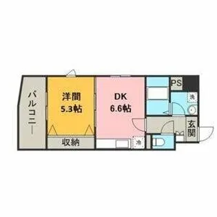 スタンドリバー天神南【11階】の間取り