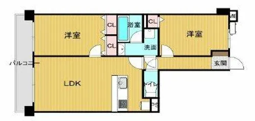 ディオレ備後町【2階】の間取り