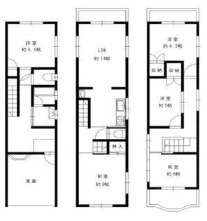 大阪府大阪市東住吉区照ケ丘矢田1丁目【一戸建】の間取り