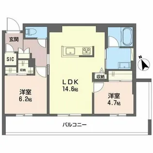 大阪府堺市西区浜寺諏訪森町西2丁【マンション】の間取り
