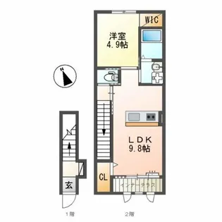 Jiro東幸【2階】の間取り