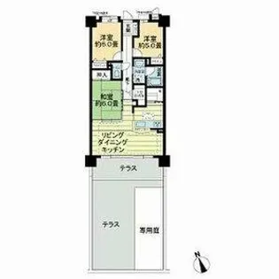 ライオンズガーデン勝川【1階】の間取り