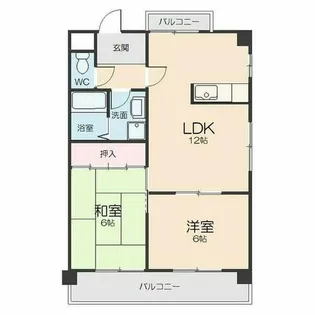 エステート新守【4階】の間取り