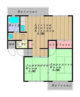狭山遊園ハイツ3棟【502号室】の間取り