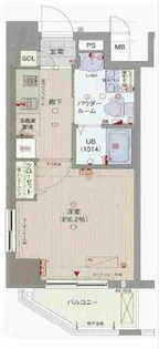 エイペックス京町堀Ⅱ【8階】の間取り