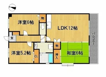 グリーンビル御井A【301号室】の間取り