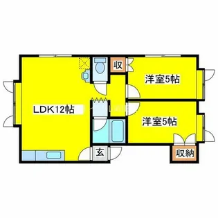 サンパレス清田【201号室】の間取り