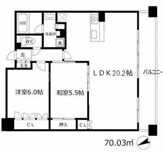 カスタリア上町台【8階】の間取り
