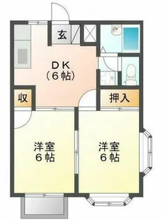エルディム藤【2階】の間取り