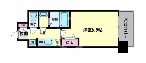 アドバンス大阪ブリアント【5階】の間取り