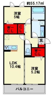 Alltid glad fargerik【307号室】の間取り