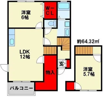 ストーリー愛【201号室】の間取り