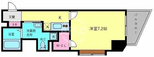 ディナスティ玉造【8階】の間取り