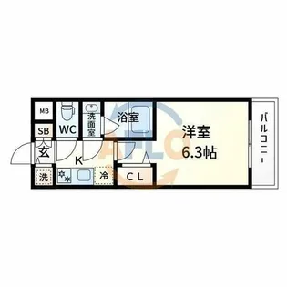 エスリード新大阪アヴァン【11階】の間取り