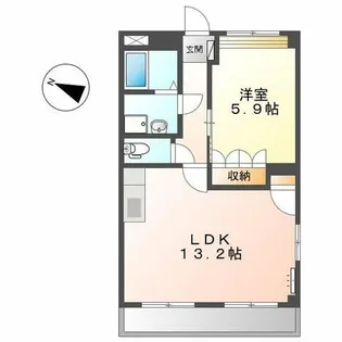 SUN FLOWER【201号室】の間取り
