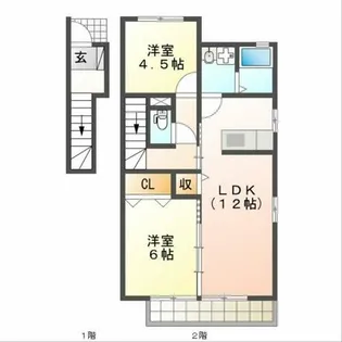 ボンフール【2階】の間取り