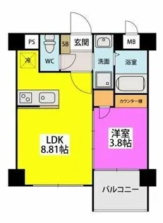 ラフィーネ井尻Ⅱ B棟【5階】の間取り