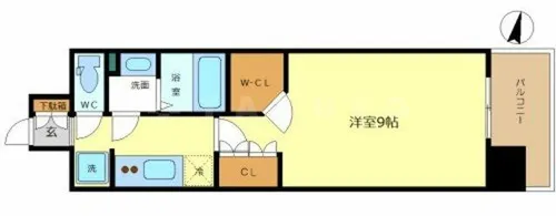 コンフォリア阿波座【11階】の間取り