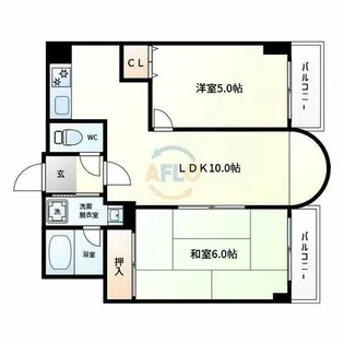 リヴィエール川西【3階】の間取り