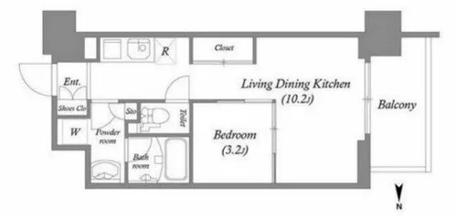 エル・セレーノ天満橋【9階】の間取り
