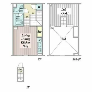 アーブルフレールB棟【2階】の間取り