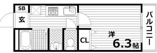コスティエーロ須磨【2階】の間取り