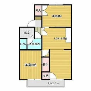 シャルム伊藤B【202号室】の間取り
