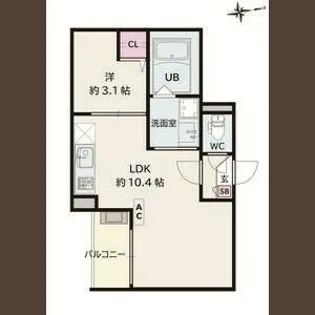 Jack korakuⅡ【3階】の間取り