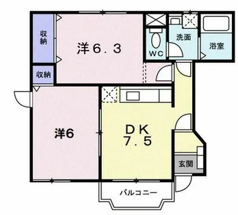 グレイスコ-ト【1階】の間取り