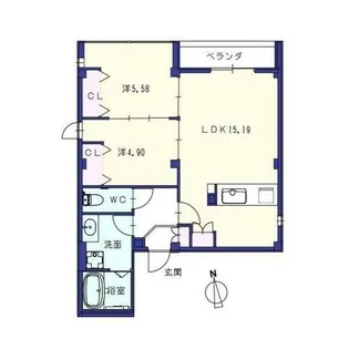 CASA UNO【2階】の間取り